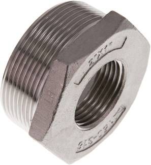 Reduziernippel R 2"(AG)-Rp 1"(IG), 16 bar 1.4408