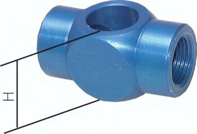 T-Ringstück mit Innengewinde G 1/8", Aluminium