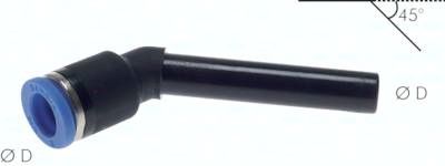 45°-Steckanschluss, 8mm Stecknippel, IQS-Standard