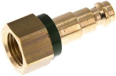 Kupplungsstecker (NW5) G 1/4"(IG), grün, Kreis Ø 10,5 mm