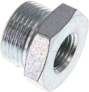 Reduziernippel M 22 x 1,5(AG)-G 1/4"(IG), Stahl verzinkt