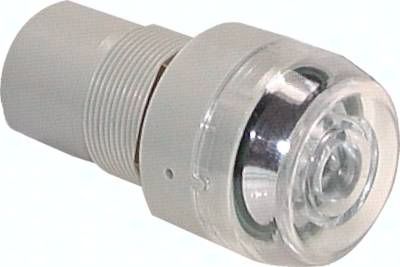 Kunststoff-Druckanzeige, blau, Steckschlauch 4 mm Ø außen