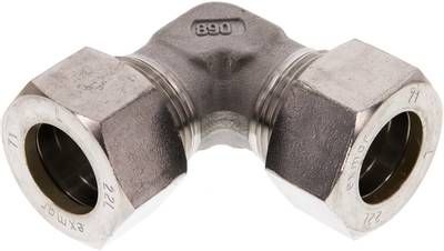 Winkel-Schneidringverschrau-bung 22 L, Klemmring 1.4571 (NC)