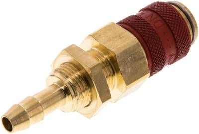 Schott-Kupplungsdose (NW5) 6mm Schlauch, Messing