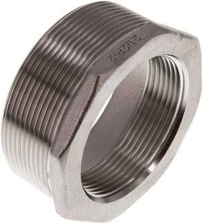 Reduziernippel R 2 1/2"(AG)-Rp 2"(IG), 16 bar 1.4408