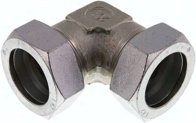 Winkel-Schneidringverschrau-bung 42 L, Stahl verzinkt