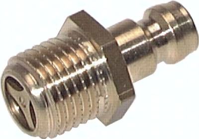 Temperierkupplungsstecker 9mm Zapfen,G 1/4"(AG)