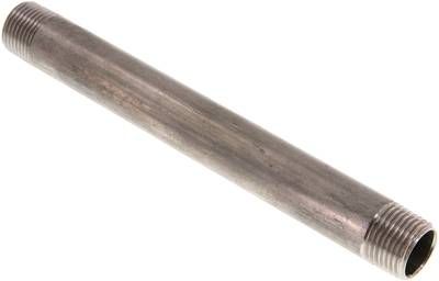 Rohrdoppelnippel R 1/2"-180mm, 20 bar 1.4571