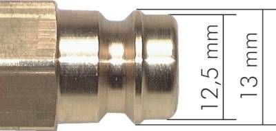 Temperierkupplungsdose 13mm Zapfen, 13 mm Schlauch, 1.4305