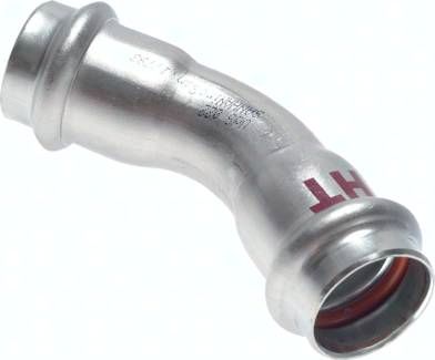 Pressfitting, 45° Bogen, 42mm innen, 1.4404