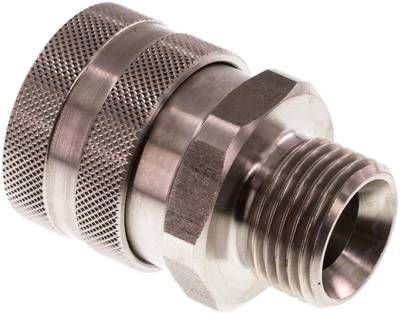 Edelstahl Kupplungs-Dose, Außengewinde für Schaumpistole G 1/2"