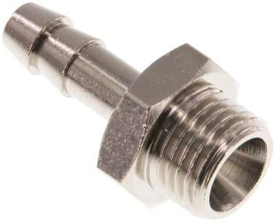 Gewindetülle G 1/4"-6mm, 16 bar Messing vernickelt