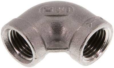 90°-Winkel Rp 1/4" (IG), 10 bar 1.4408