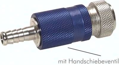 Sicherheits-Kupplungsdose (NW7,2) 8mm Schlauch m. HSV