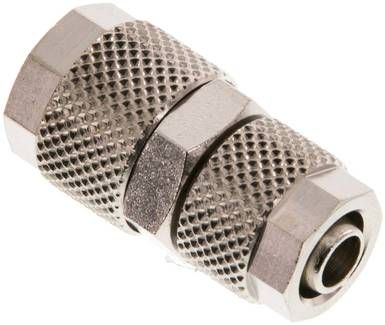 Gerade Verschraubung 10 x 8mm-8 x 6mm, Messing vernickelt