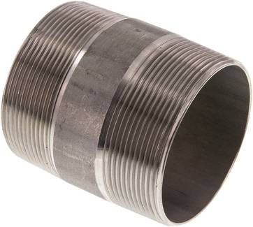 Rohrdoppelnippel R 2 1/2"-80mm, 20 bar 1.4571