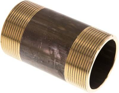 Rohrdoppelnippel G 2"-100mm, 16 bar Messing