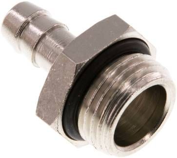 Gewindetülle mit O-Ring G 1/2"-9mm, Messing vernickelt