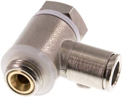 Winkel-Drosselrückschlag-ventil G 1/4"-8mm,zuluftregelnd (Sonderausführung)