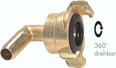 GK-Winkel-Schlauchkupplung, 19 (3/4")mm Schlauch, drehbar