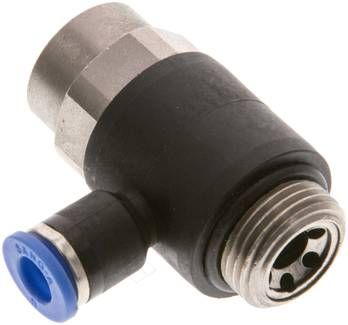 Winkel-Drosselrückschlag-ventil G 3/8"-6mm,abluftregelnd (Standard)