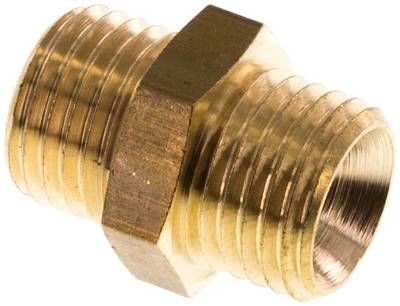 Doppelnippel M 14 x 1,5-M 14 x 1,5, Messing