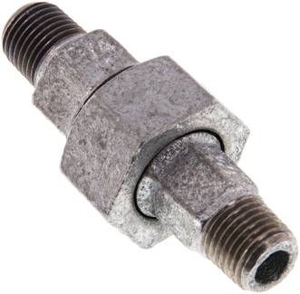 Doppelnippel trennbar R 1/4"-R 1/4", 25 bar Temperguss verzinkt