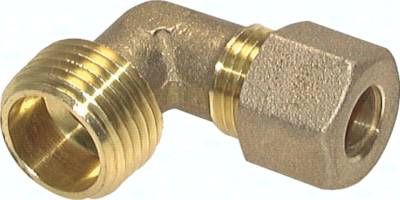 Winkel-Klemmringverschraubung R 1/8"-4mm, Messing