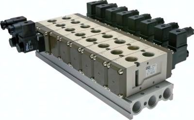 Reihenleiste (4-fach) für SF6000 (5/2 und 5/3-Wege)