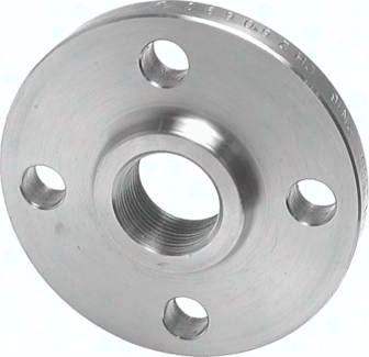 Gewindeflansch DN40/PN16, DIN 2566, Rp 1 1/2", Stahl verzinkt