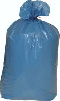 Müllsack, 120 ltr, blau, 25er, LD-PE, 70µm (Typ 100)