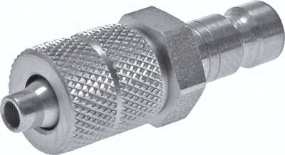 Kupplungsstecker (NW2,7) 4,3 x 3mm Schlauch, 1.4404