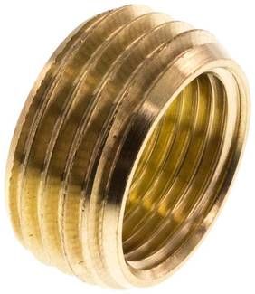 Reduziernippel ohne Bund G 1/2"(AG)-G 3/8"(IG), Messing