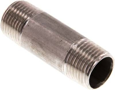 Rohrdoppelnippel R 1/2"-60mm, 20 bar 1.4571