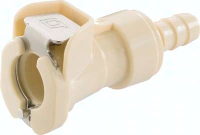 Kupplungsdose (LC) mit Schlauchtülle, Polypropylen (beige)