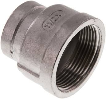 Rundmuffe Rp 1 1/2"-Rp 1", 16 bar 1.4408