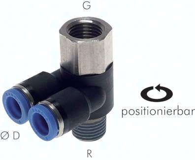 Y-Winkel-Steckanschluss, I/A R 3/8"-10mm, IQS-Standard