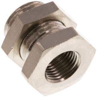 Schottverschraubung G 1/8"-G 1/4", 16 bar Messing vernickelt