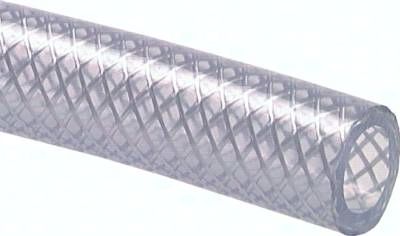 PVC-Gewebeschlauch 8x14,0mm, transparent, Meterware