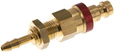 Schott-Kupplungsstecker (NW5) 6 x 4mm Schlauch, Messing