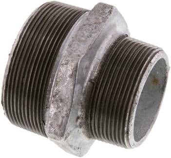 Doppelnippel R 2 1/2"-R 2", 25 bar Temperguss verzinkt