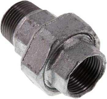 Verschraubung flach dichtend Rp/R 1" (IG/AG)