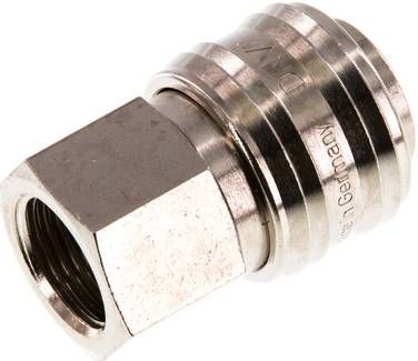 Kupplungsdose (NW7,2) G 3/8"(IG), Messing vernickelt