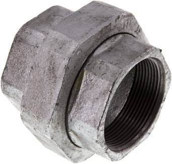 Verschraubung kon. dichtend Rp 2" (IG),25 bar Temperguss verzinkt