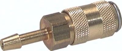 Kupplungsdose (NW2,7) 3mm Schlauch, Messing