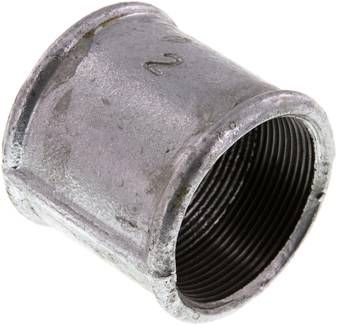 Rundmuffe Rp 2"-Rp 2", 25 bar Temperguss verzinkt