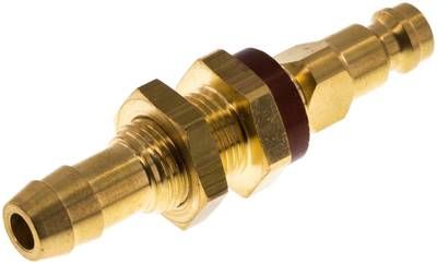 Schott-Kupplungsstecker (NW5) 9mm Schlauch, braun, Dreieck 9,5 mm