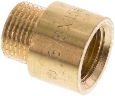 Gewindeverlängerung G 3/8"-15mm, Messing
