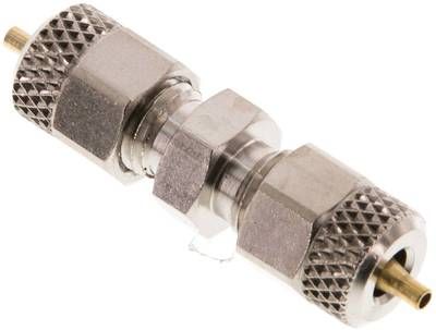 Gerade Verschraubung 4 x 2mm-4 x 2mm, Messing vernickelt