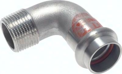 Pressfitting, Winkel, 28mm / R 1" AG, 1.4404